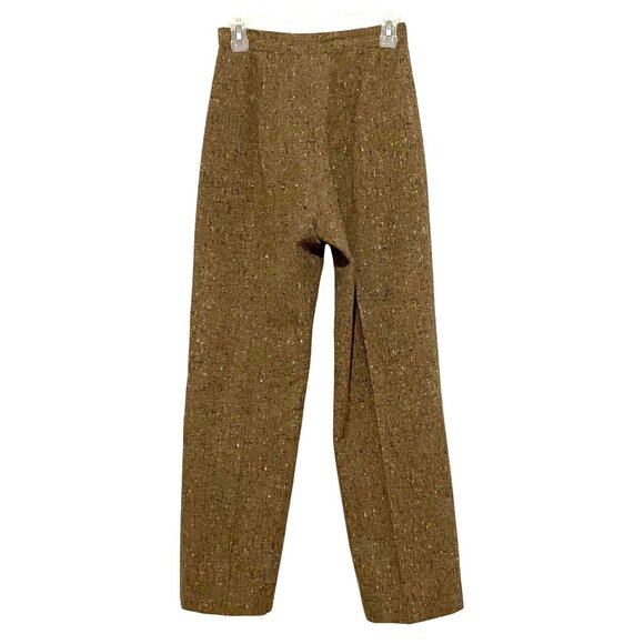 TJ Womens Tweed Pants Size 9 to 10 Beige Twee Light Academia Citycore Anglocore - Picture 4 of 8